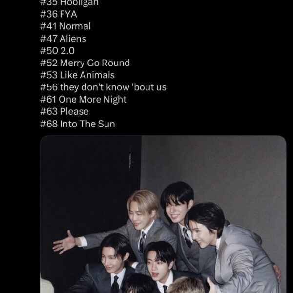 13 songs from ‘ARIRANG’ debut within the top 70 of this week’s Billboard Hot 100 - 310326