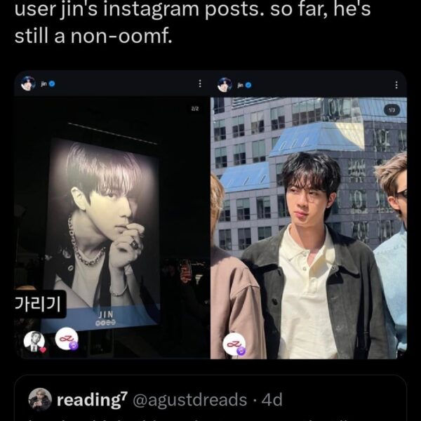 Army notices Jungkook reposting Jin on social media