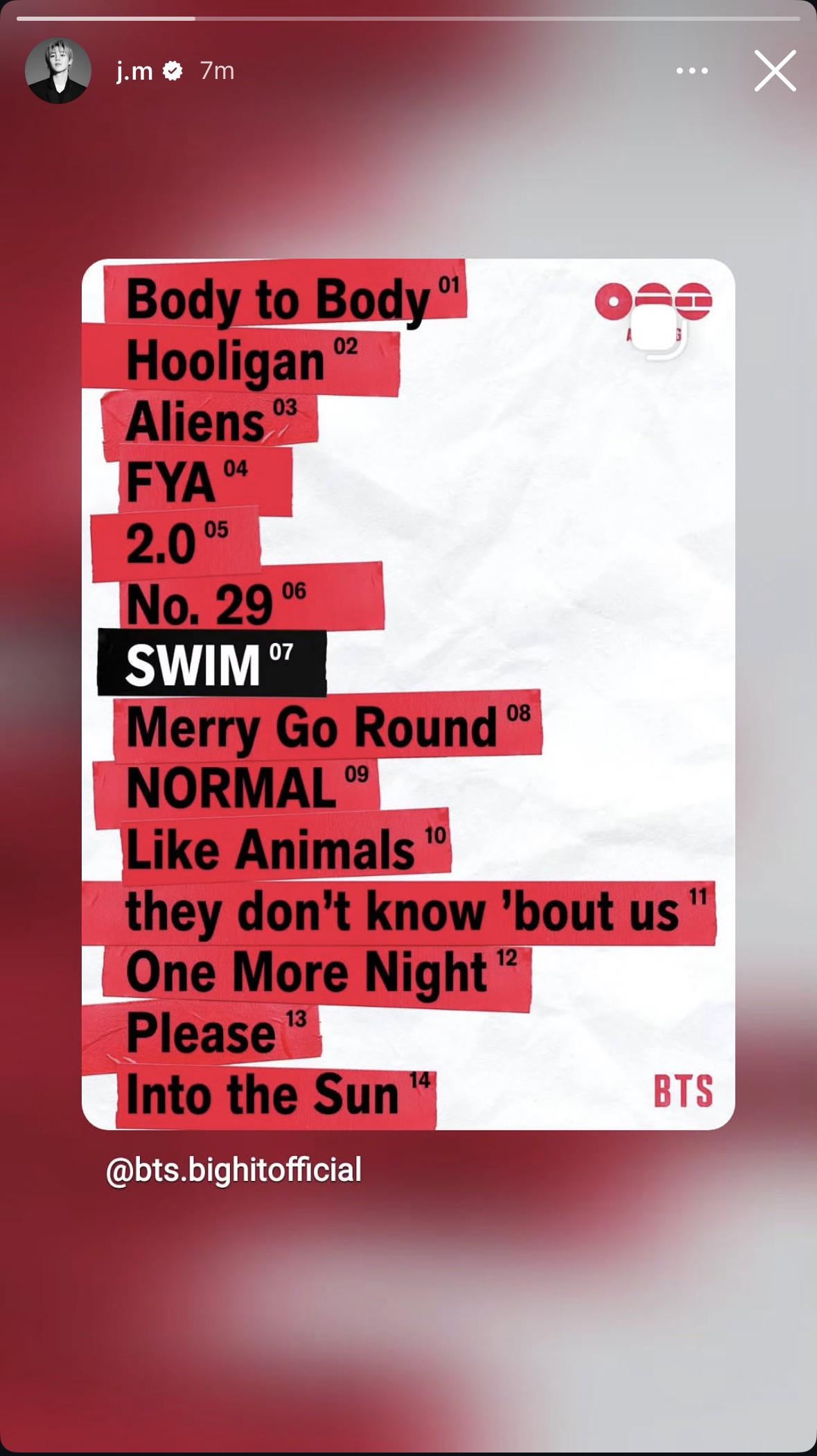 260304 Jimin on Instagram