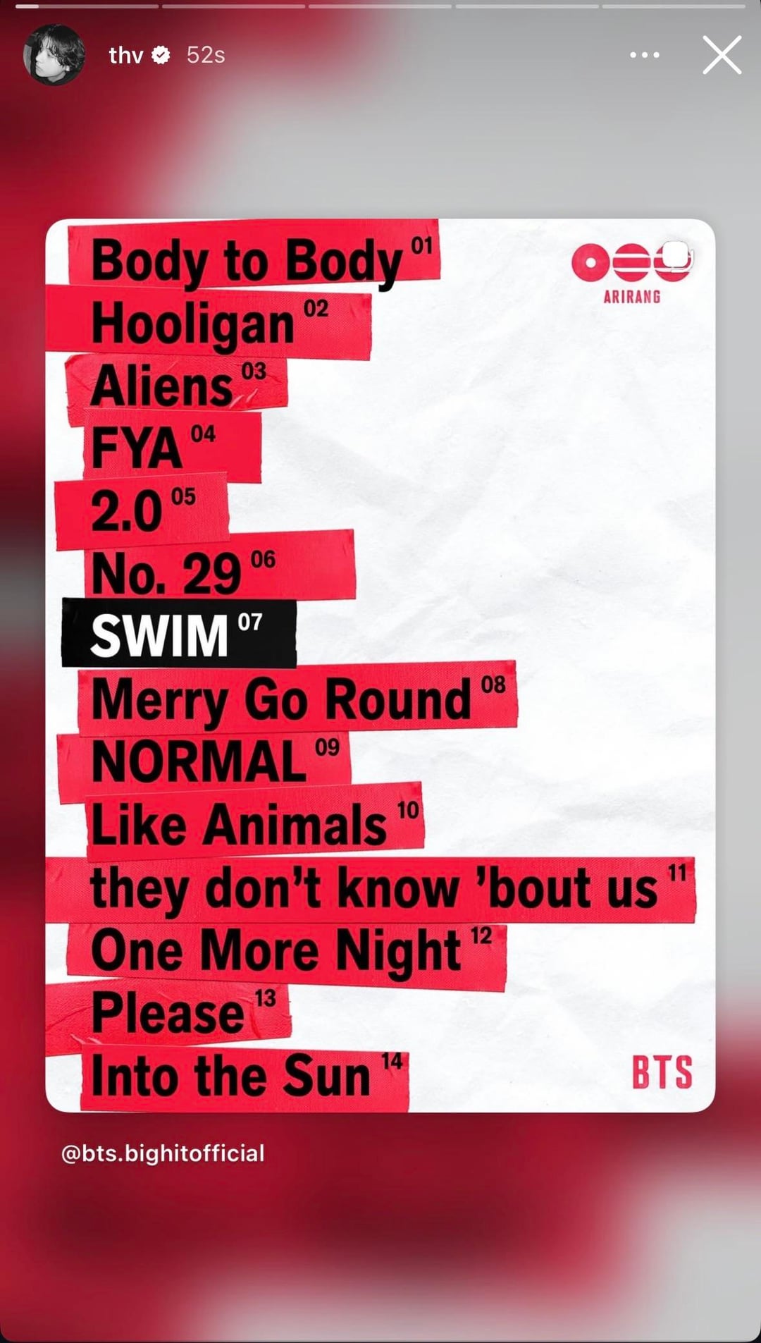 Taehyung IG Stories 040326