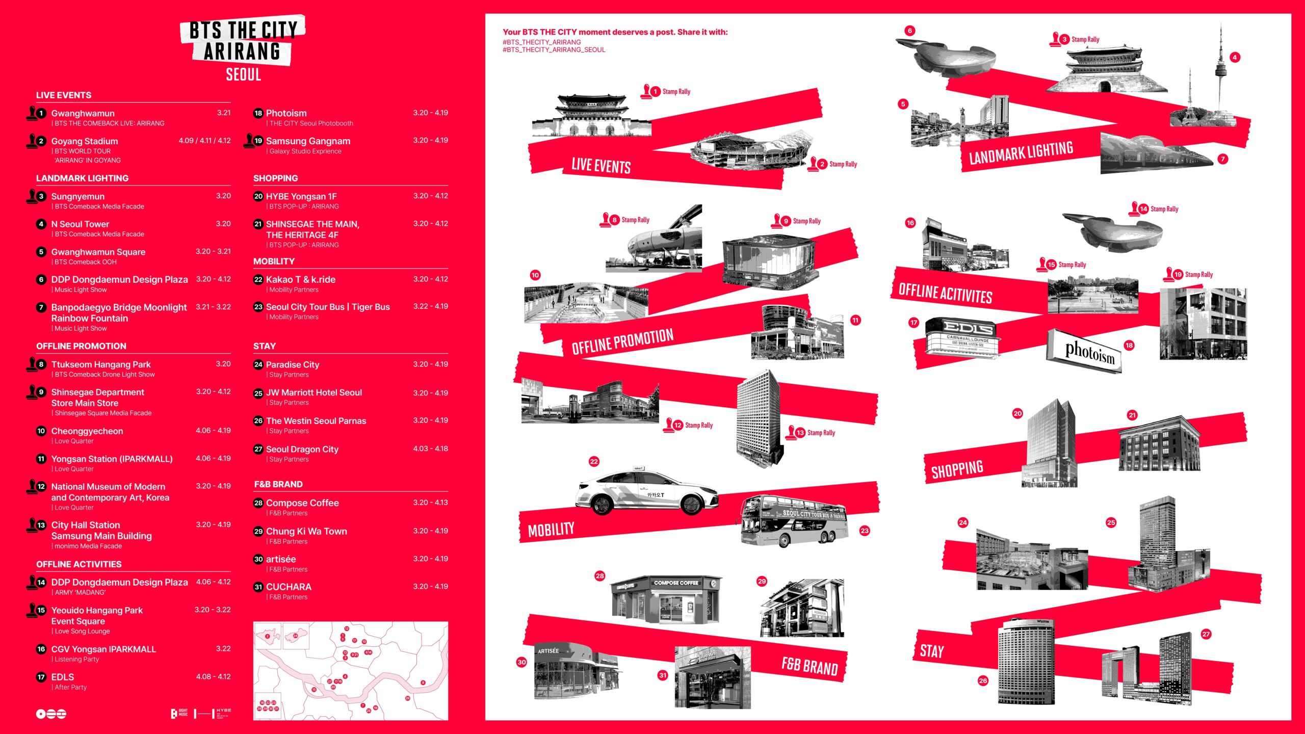 [NOTICE] BTS THE CITY ARIRANG - SEOUL Notice - 160326