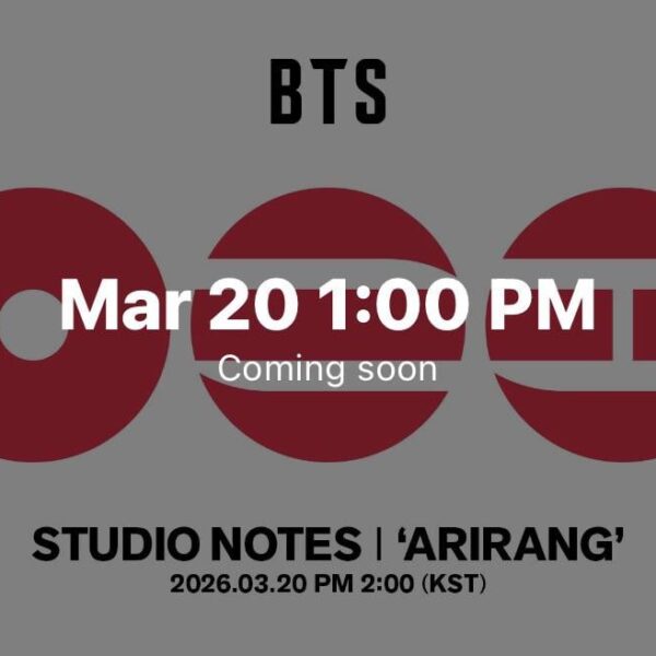 BTS has scheduled a live for ‘STUDIO NOTES | ‘ARIRANG’’ tomorrow, 20 March at 2pm KST - 190326