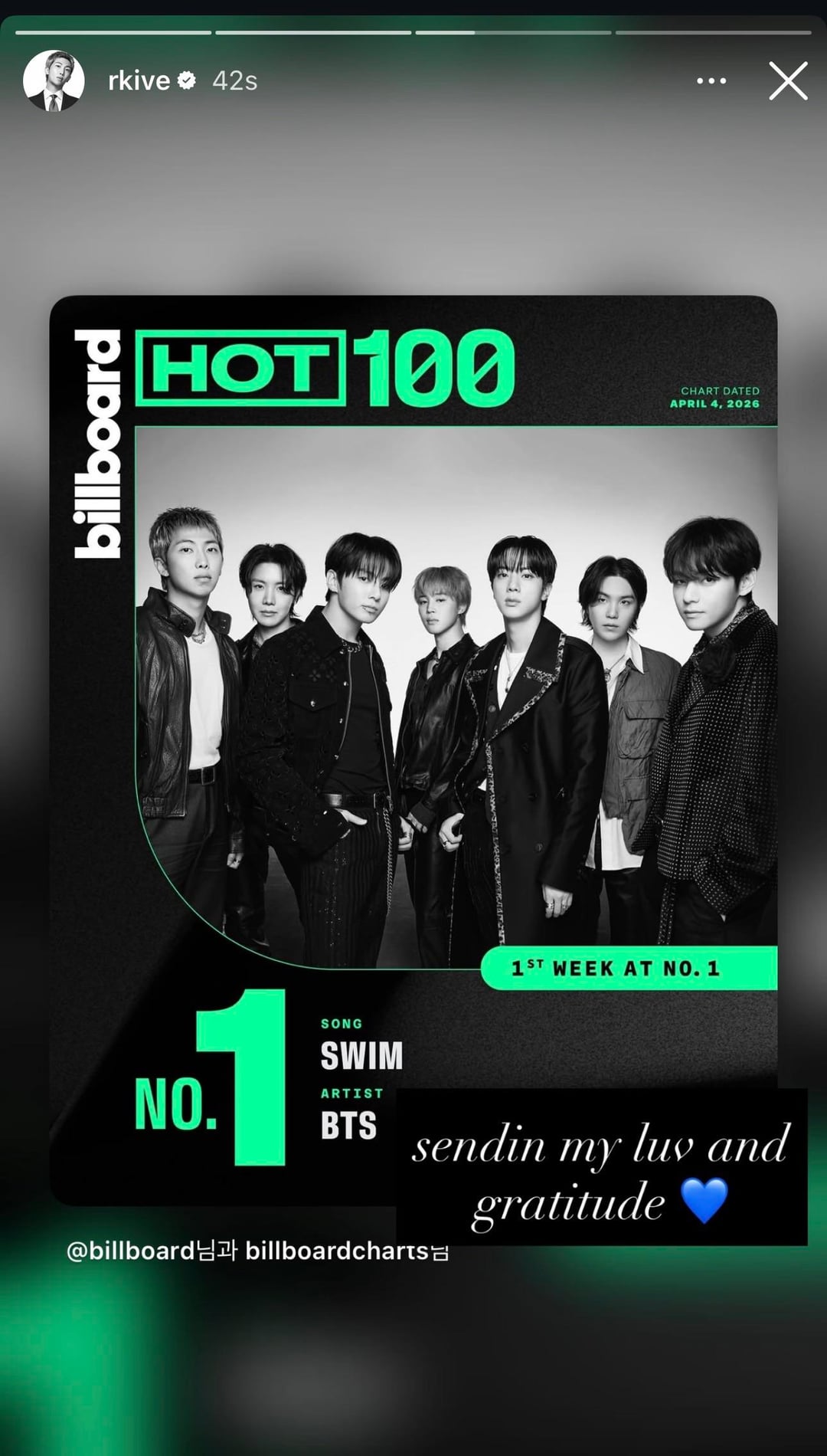 260331 RM on Instagram