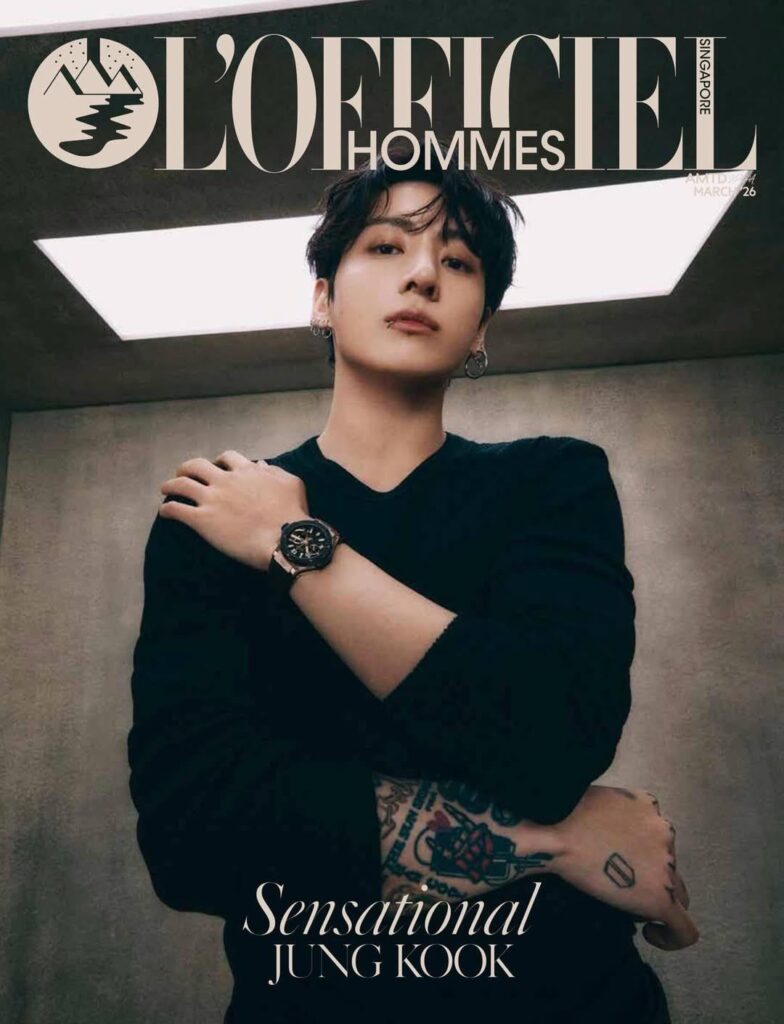 260302 L’OFFICIEL HOMMES SINGAPORE: Jungkook x Hublot for March 2026 issue cover