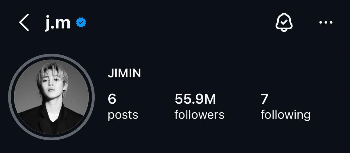 Jimin has changed his Instagram profile picture - 040326