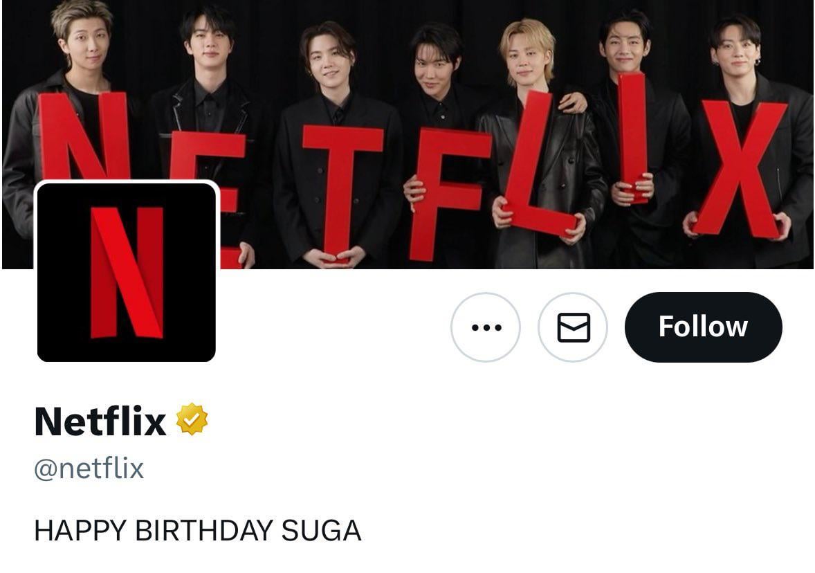 Netflix wishes Yoongi a happy birthday 090326