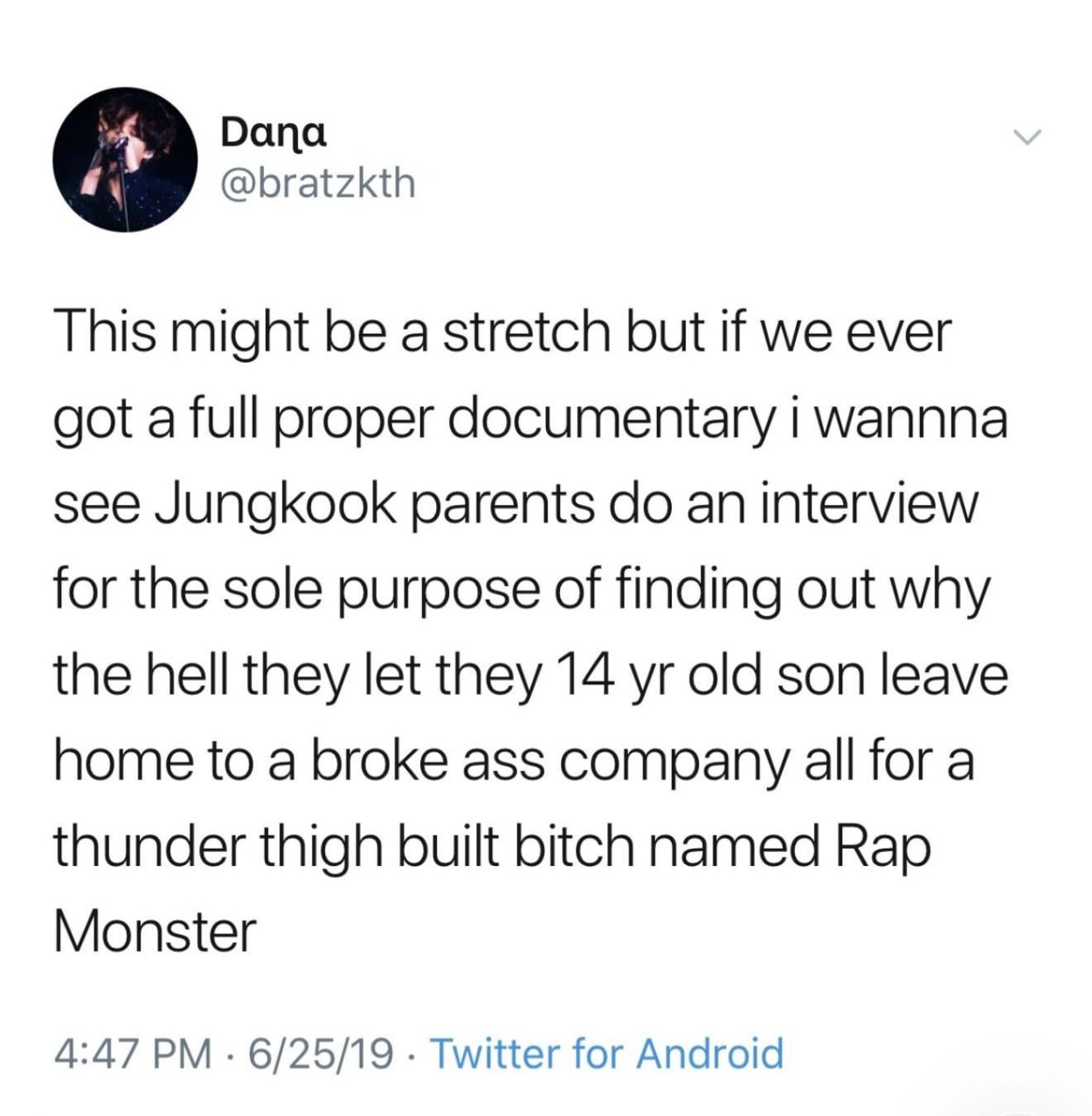 The GQ interview reminding me of one of my favorite tweets of all time regarding Jungkook joining BTS.
