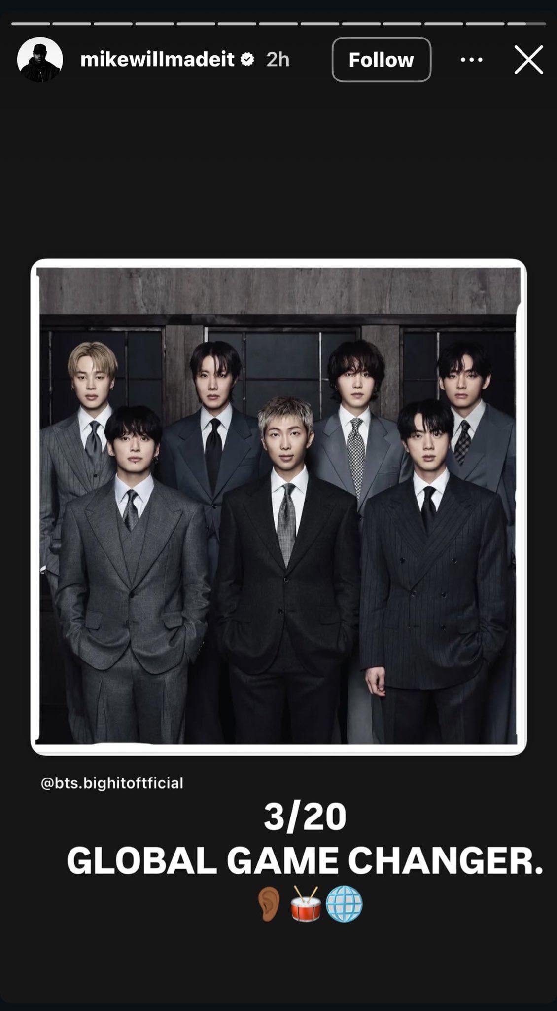 260315 Mike WiLL Made-It (Producer) on Instagram ft. BTS