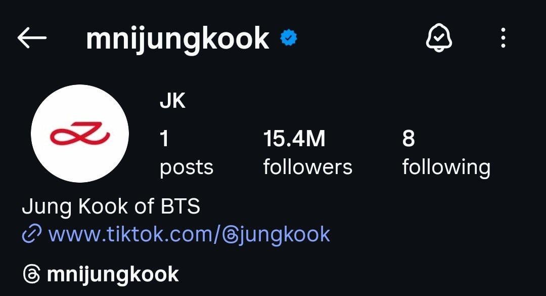 Jungkook added the link to his TikTok account to his Instagram bio - 160326