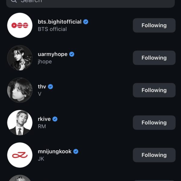 Jin is now following Jungkook back on Instagram - 310326
