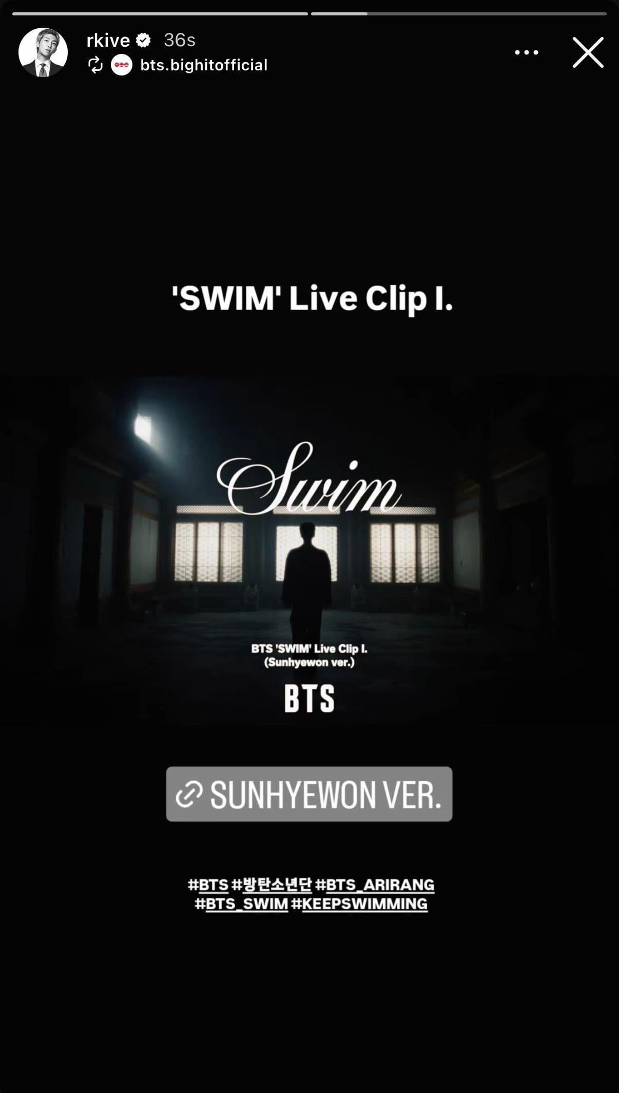 260329 RM on Instagram