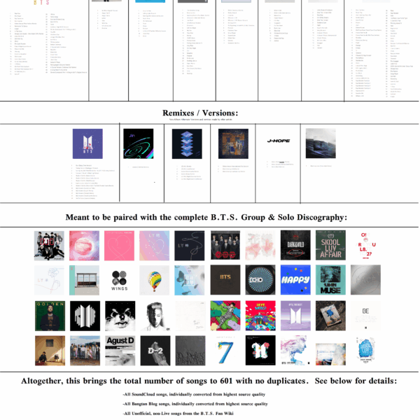 Every non-live track, version, feature, and remix in one place -- The Complete B.T.S. Studio Discography Guide: