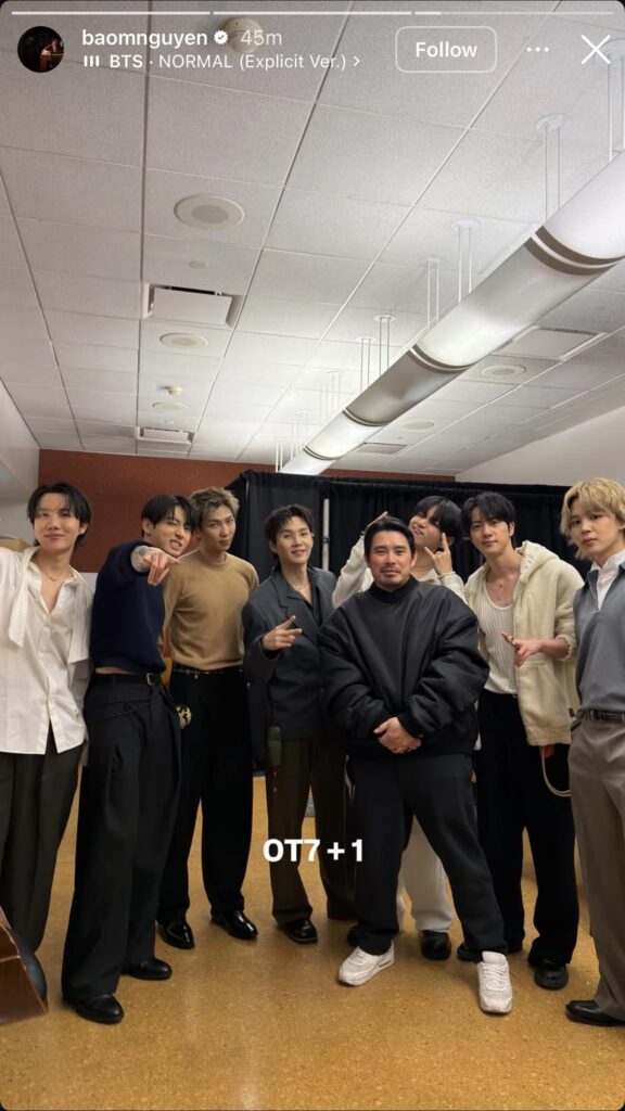 Bao M Nguyen (Director, BTS: The Return Documentary) IG Story ft. BTS - 260326