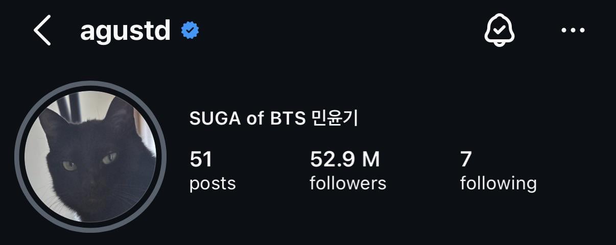 Yoongi updated his Instagram profile pic - 090426
