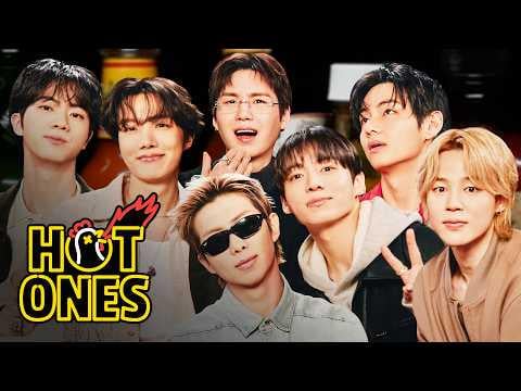 BTS Breaks Another Record While Eating Spicy Wings | Hot Ones - 100426
