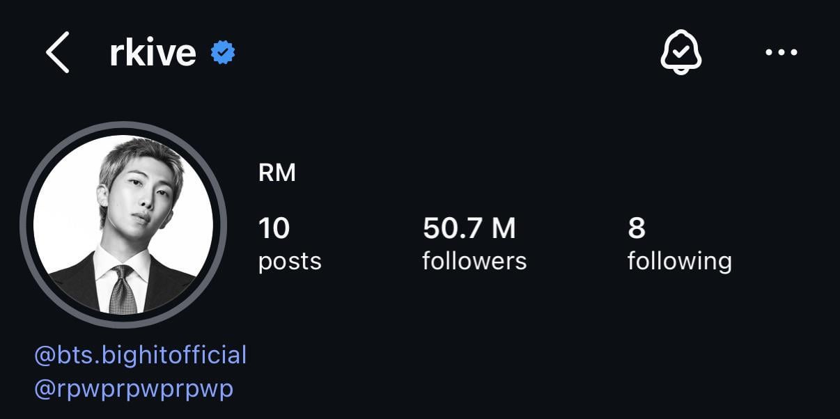 Namjoon has updated his Instagram profile pic and bio - 080426
