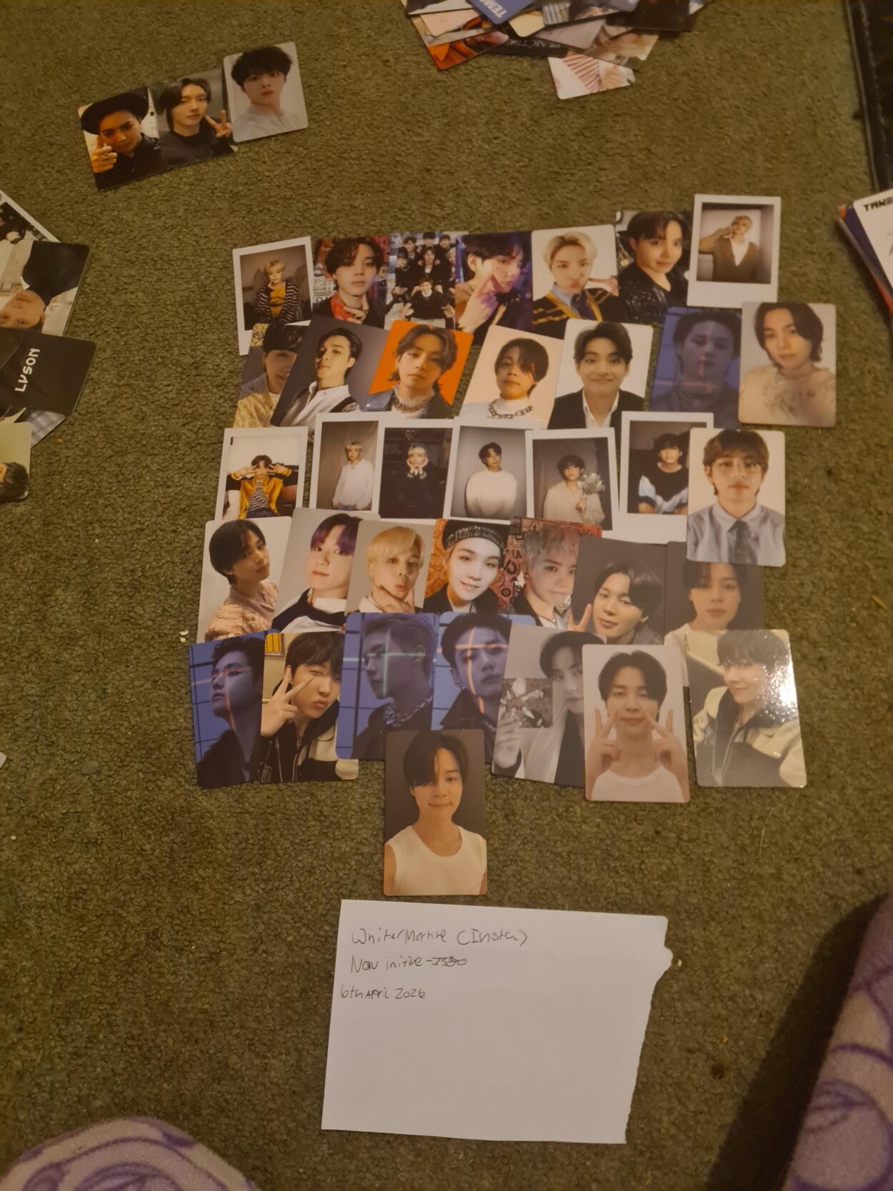 WTS BTS PHOTOCARD SET UK/WW