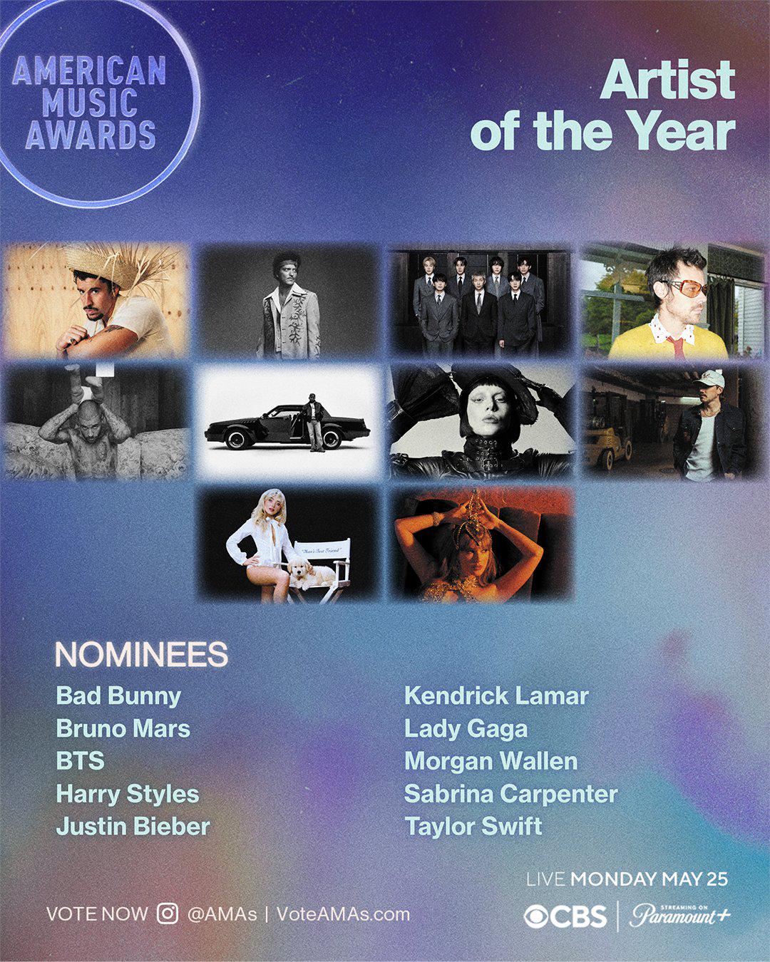 BTS has been nominated for Artist of the Year at the 2026 American Music Awards
