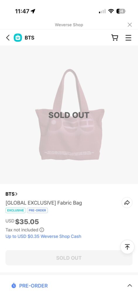 will i get a chance to buy the bag??