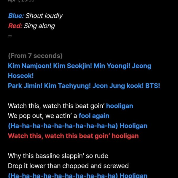 According to the official fanchant guide, BTS wants us to do the laughs in Hooligan