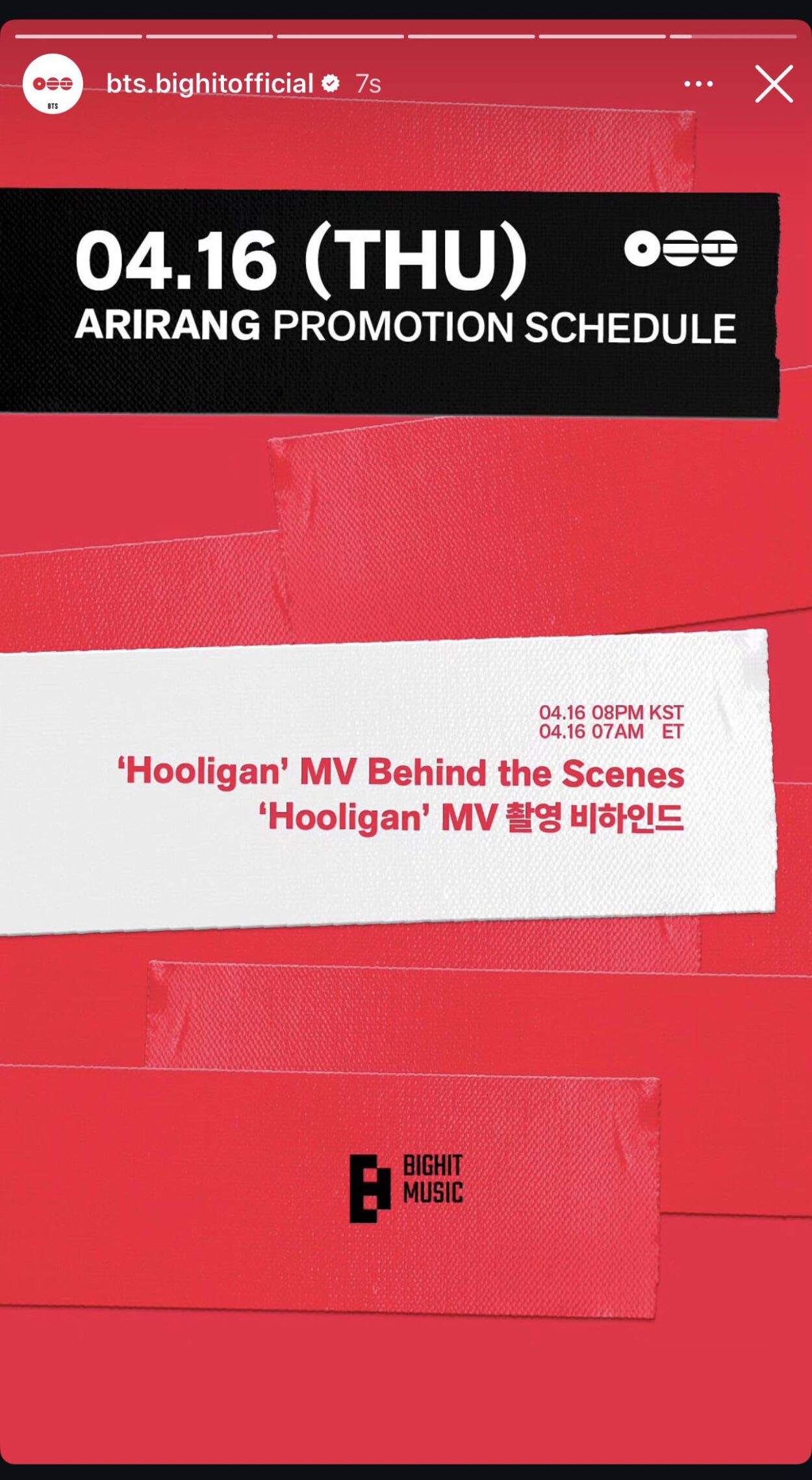 BTS Official IG Story - 150426