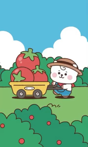 260415 BT21 Official on Instagram: Freshly harvested, the cutest tomatoes ever!🍅✨