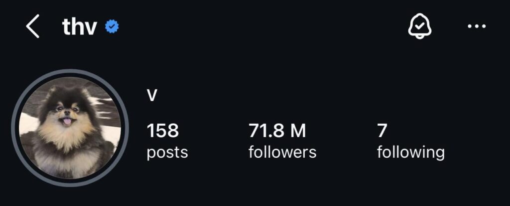 Taehyung updated his Instagram Profile Picture - 100426