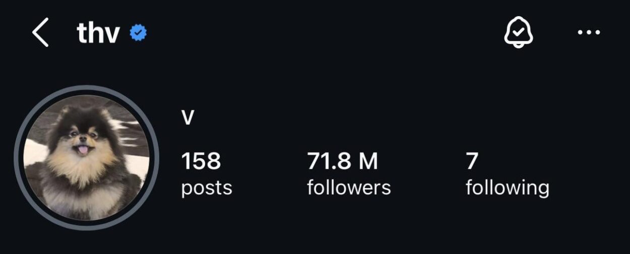 Taehyung updated his Instagram Profile Picture - 100426