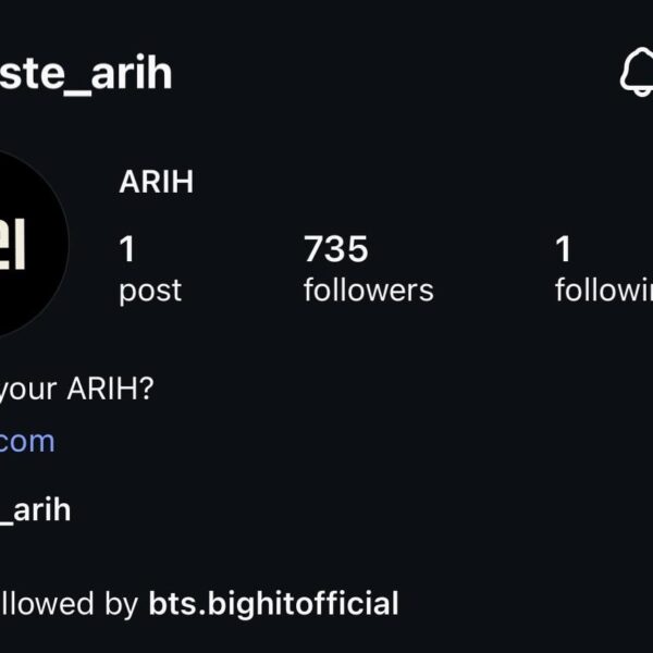 260402 A new official Instagram account ‘taste_arih’ with the website ‘arih.com’ opens