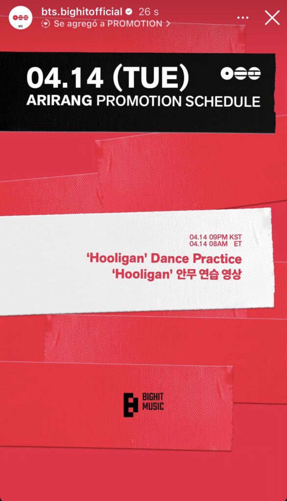 BTS Official IG Story 130426