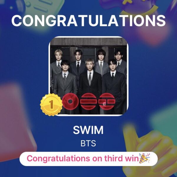 260409 BTS wins first place on today’s M Countdown earning their 11th win for ‘SWIM’ and a Triple Crown