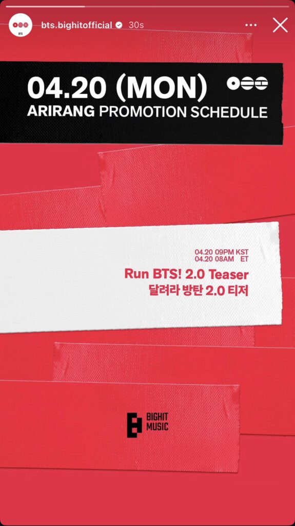 BTS Official IG Story 190426