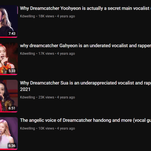 are there youtube video compilations or series of videos that showcase each member's voice? I'm a new fan and sometimes I found them in the past for other groups and they're so helpful (example below)
