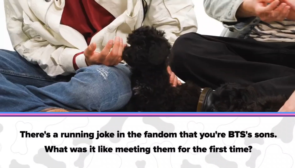 [BuzzFeed Celeb] CORTIS: The Puppy Interview (answering a question about what it was like meeting BTS for the first time) - 250426