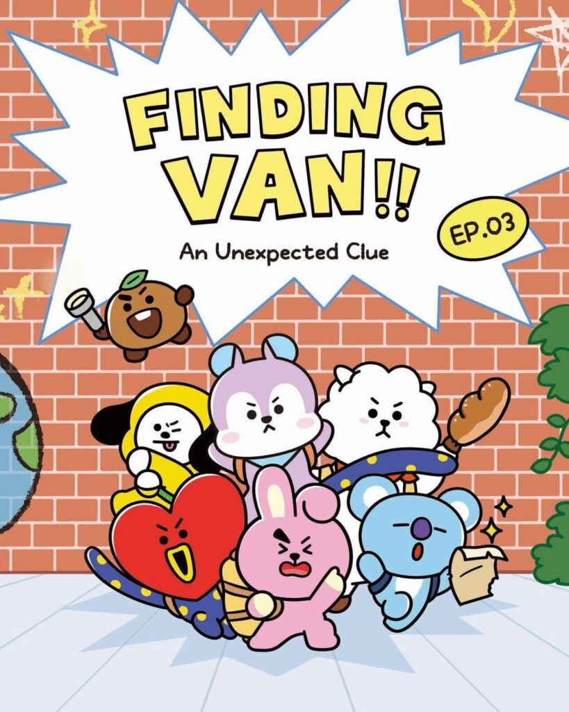 260408 BT21 on Instagram: ['Finding VAN' Series ￨ EP .03 An Unexpected Clue] BT21 takes a step closer to VAN!? 🧐