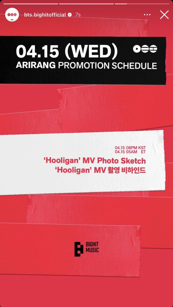 BTS Official IG Story 140426