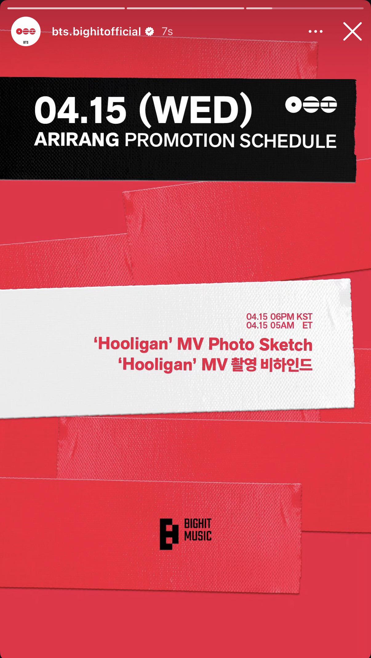 BTS Official IG Story 140426