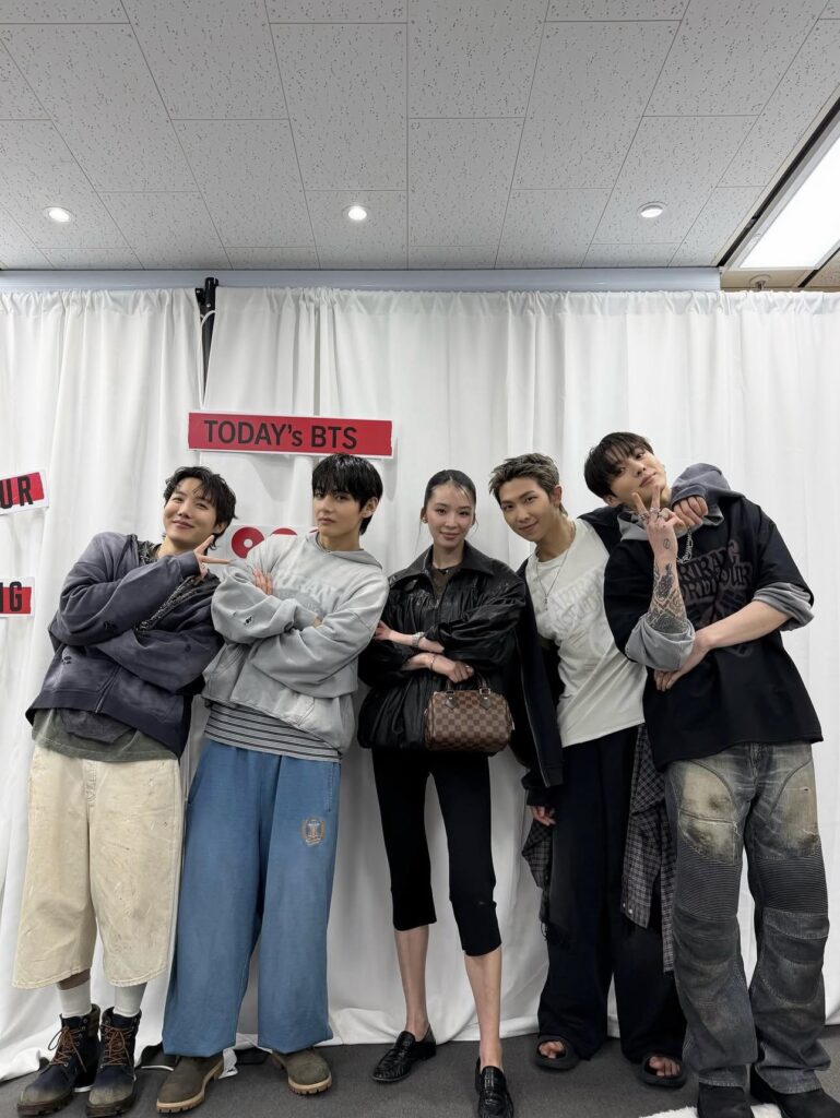260413 Model Irene Kim on Instagram ft. RM, j-hope, V and Jungkook