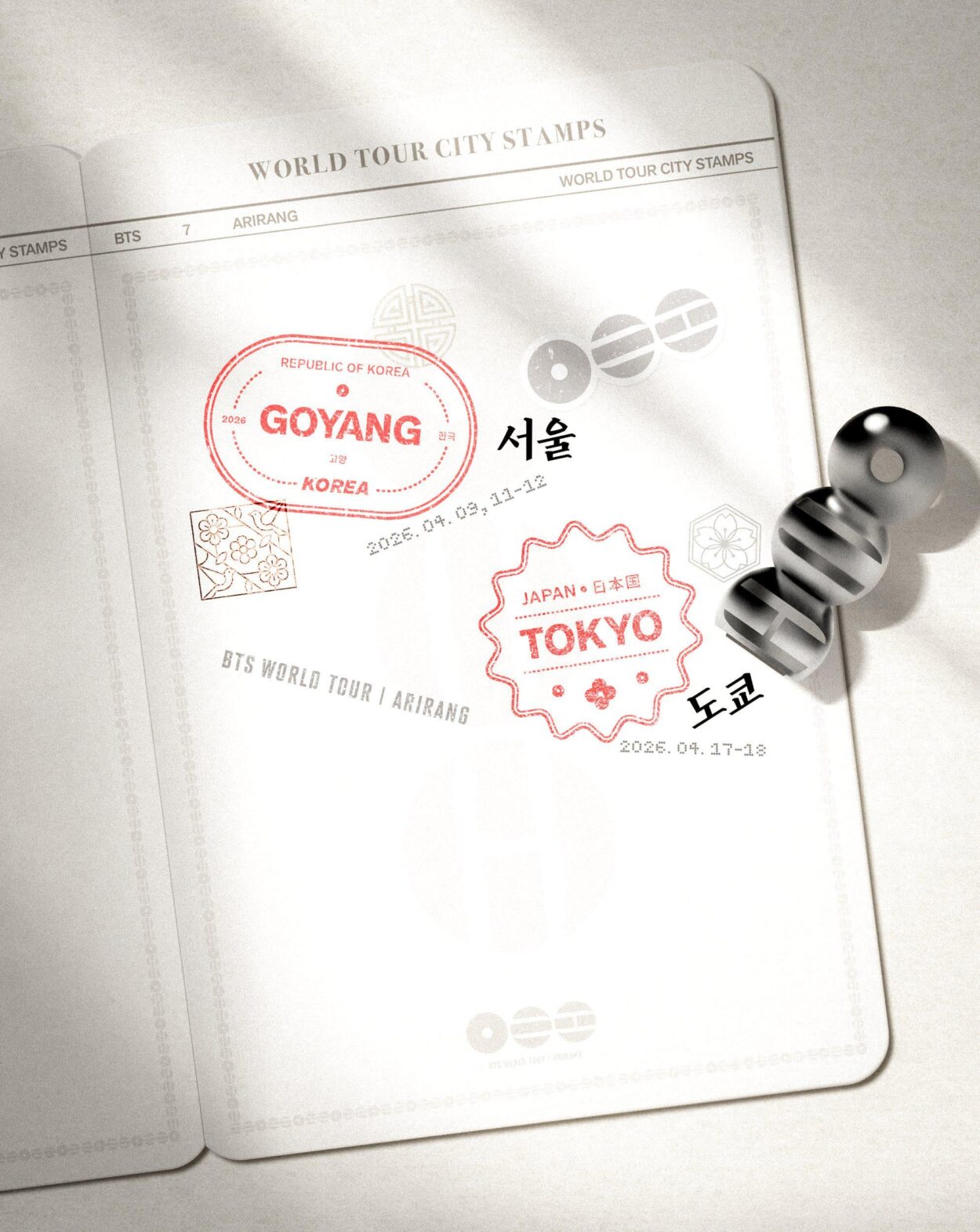 260417 HYBE MERCH on Twitter: BTS WORLD TOUR ‘ARIRANG' STAMP YOUR JOURNEY — TOKYO