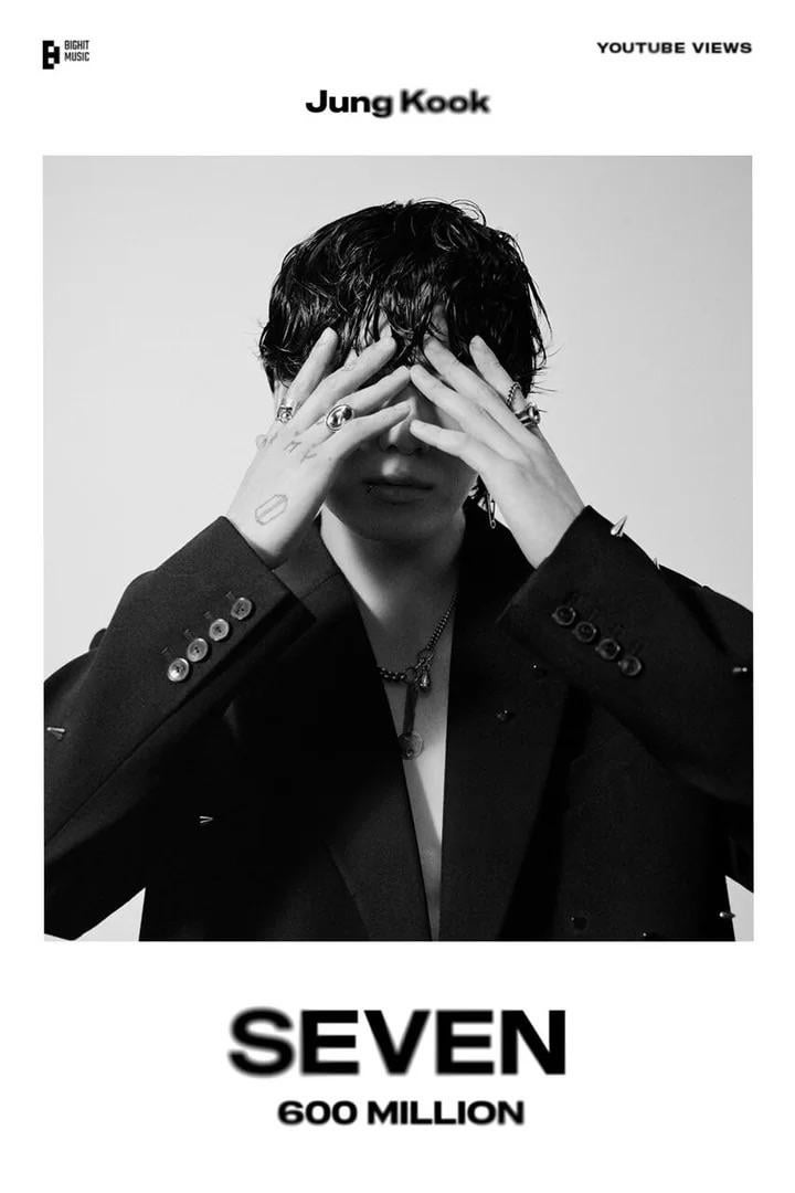 260411 Jungkook's "Seven" MV has surpassed 600 million views, his 1st MV to do so
