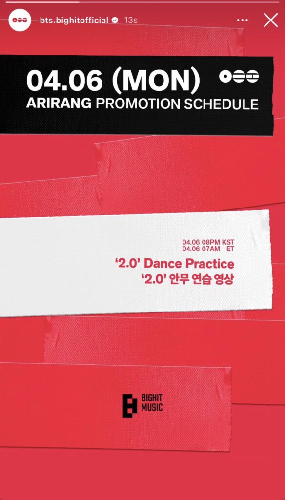 BTS Official IG Story 050426