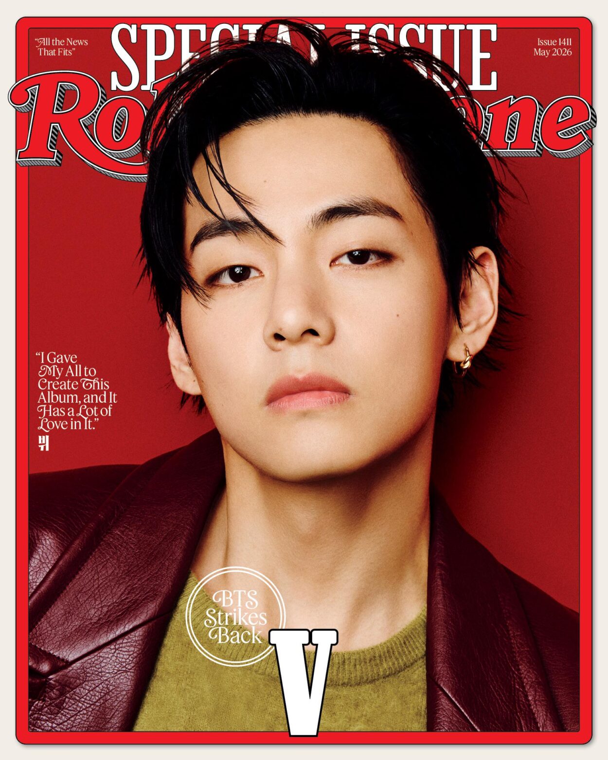 [Rolling Stone] Taehyung for May 2026 issue - individual cover - 190426