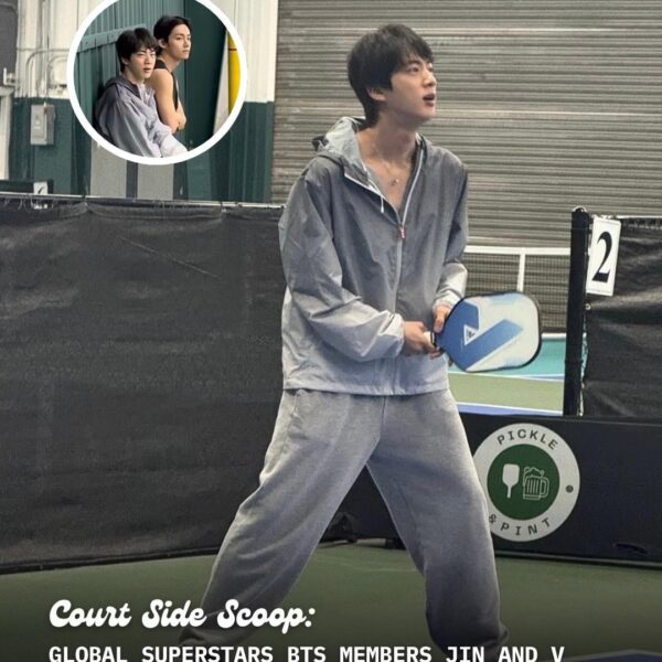 260429 Pickle & Pint on Instagram (featuring Jin & V): From the stage at Raymond James to the courts at Pickle & Pint. 🎤💚