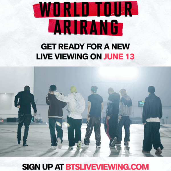 260420 HYBE MERCH on Twitter: BTS WORLD TOUR 'ARIRANG' LIVE VIEWING 
IN BUSAN. Ready for a new live viewing?
