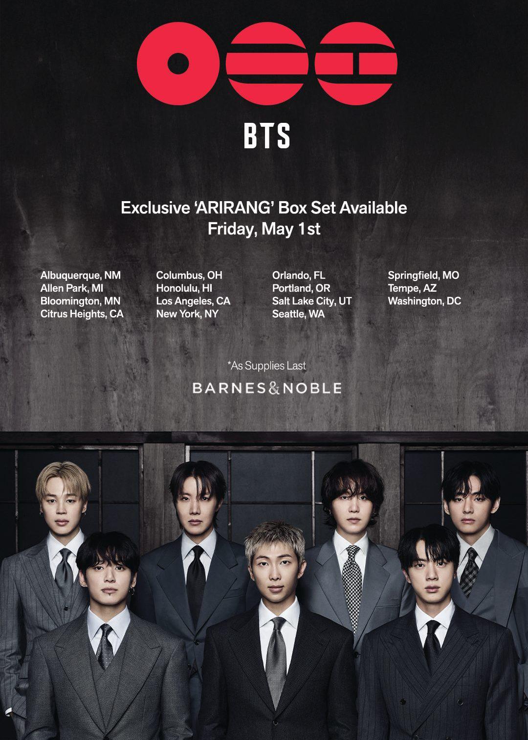 260417 Barnes & Noble on Instagram (featuring BTS): Exclusive ‘ARIRANG’ box set available May 1st