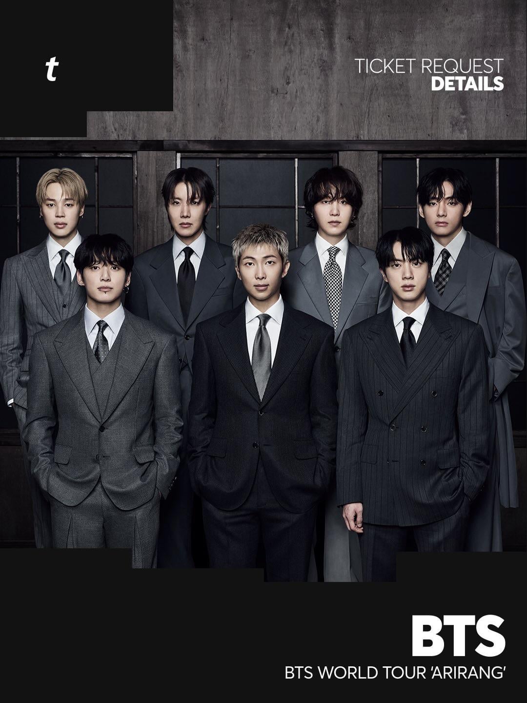 260414 Ticketmaster on Instagram: Ticket Requests for BTS WORLD TOUR ‘ARIRANG’ are now open for U.S. and Canada Shows