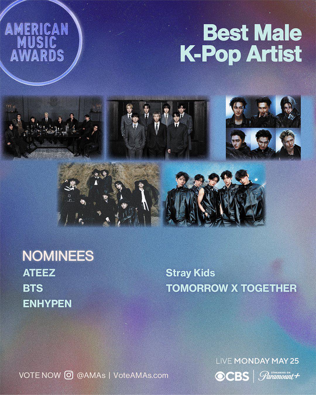 BTS has been nominated for Best Male Kpop group at the American Music Awards - 140426