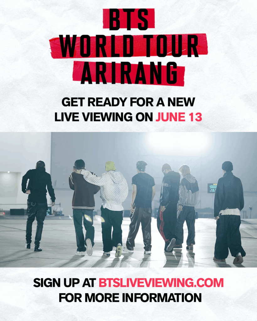 [HYBE MERCH Twitter] BTS 'ARIRANG' LIVE VIEWING IN BUSAN. Ready for a new live viewing? - 200426