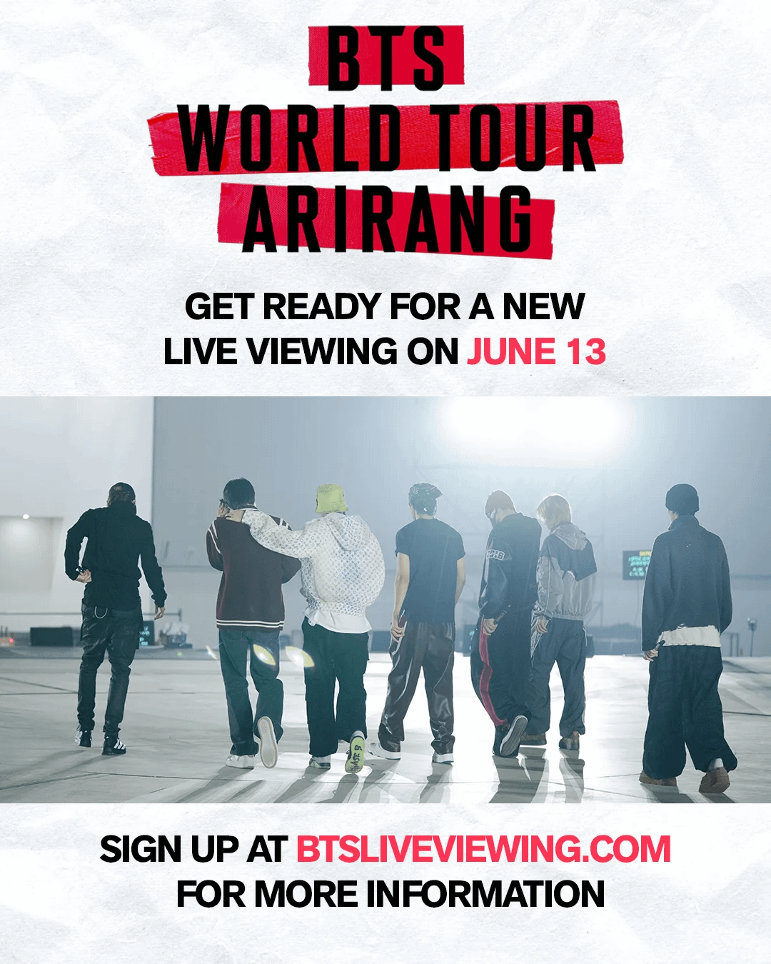 [HYBE MERCH Twitter] BTS 'ARIRANG' LIVE VIEWING IN BUSAN. Ready for a new live viewing? - 200426