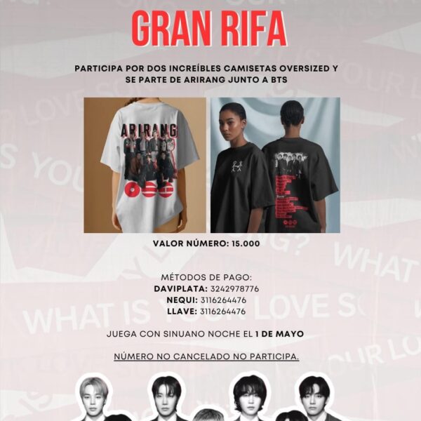 Hola! He estado diseñando estas dos increíbles camisetas para que les acompañen en el concierto, espero puedan participar